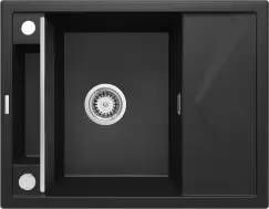 Chiuveta bucatarie compozit cu picurator grafit metalic Deante, Magnetic imagine