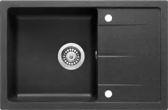 Chiuveta bucatarie compozit cu picurator graphite Deante, Leda imagine