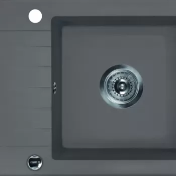 Chiuveta bucatarie compozit cu picurator gri mat 58 cm Deante Zorba imagine