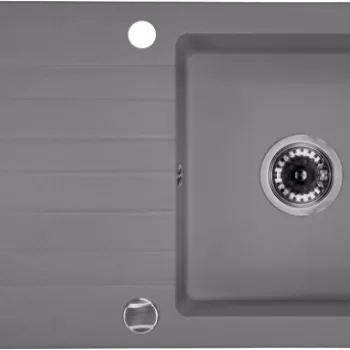 Chiuveta bucatarie compozit cu picurator gri mat 76 cm Deante Zorba imagine