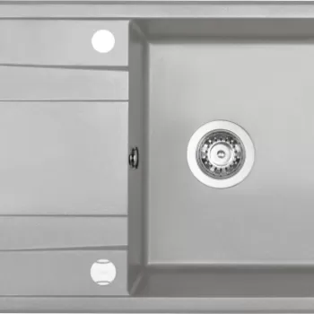 Chiuveta bucatarie compozit cu picurator gri mat Deante Eridan imagine