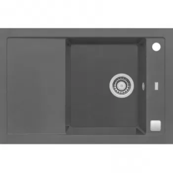 Chiuveta bucatarie compozit cu picurator gri metalizat Alveus Formic 30 imagine