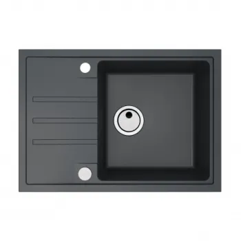 Chiuveta bucatarie compozit cu picurator, negru, Alveus Intermezzo 40 imagine