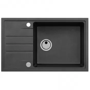 Chiuveta bucatarie compozit cu picurator negru carbon Alveus Intermezzo 130 imagine