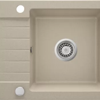 Chiuveta bucatarie compozit cu picurator nisip 58 cm Deante Zorba imagine