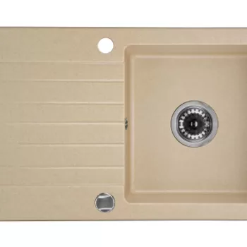 Chiuveta bucatarie compozit cu picurator nisip 76 cm Deante Zorba imagine