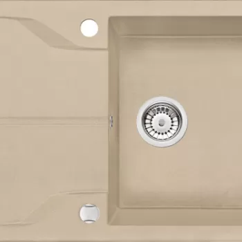 Chiuveta bucatarie compozit cu picurator nisip 78 cm Deante Andante imagine