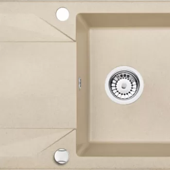 Chiuveta bucatarie compozit cu picurator nisip 78 cm Deante Evora imagine