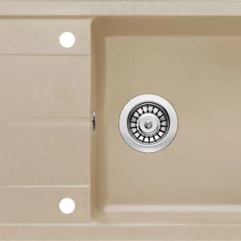 Chiuveta bucatarie compozit cu picurator nisip Deante Leda imagine