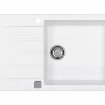 Chiuveta bucatarie compozit cuva mare alb mat Alveus Cadit 40 imagine