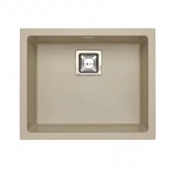 Chiuveta bucatarie compozit cuva mare bej metalizat Alveus Quadrix 50 imagine