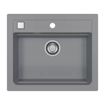 Chiuveta bucatarie compozit cuva mare gri metalizat Alveus Atrox 30 imagine