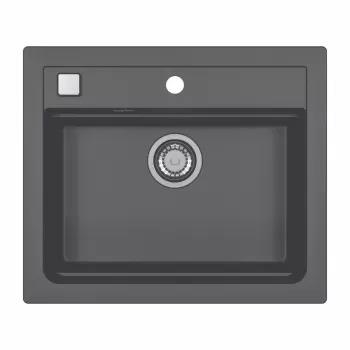 Chiuveta bucatarie compozit cuva mare negru carbon Alveus Atrox 30 imagine