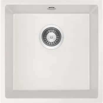 Chiuveta bucatarie compozit Deante Corda, montare sub blat, 44 cm, alb imagine