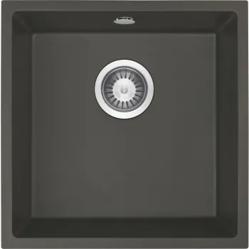 Chiuveta bucatarie compozit Deante Corda, montare sub blat, 44 cm, antracit metalic imagine