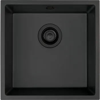 Chiuveta bucatarie compozit Deante Corda, montare sub blat, 44 cm, grafit metalic imagine