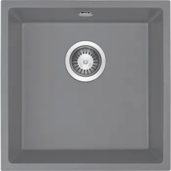 Chiuveta bucatarie compozit Deante Corda, montare sub blat, 44 cm, gri mat imagine