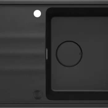 Chiuveta bucatarie compozit Deante Momi, 67x44 cm, cu picurator, grafit metalic imagine