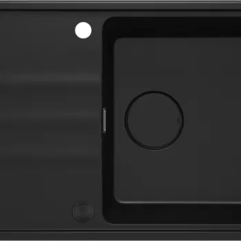 Chiuveta bucatarie compozit Deante Momi, 78x50 cm, cu picurator, negru mat imagine