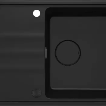 Chiuveta bucatarie compozit Deante Momi, 78x50 cm, cu picurator, negru mat imagine