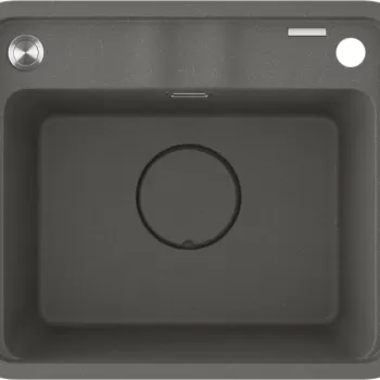 Chiuveta bucatarie compozit Deante Momi, cu orificiu baterie, antracit metalic imagine