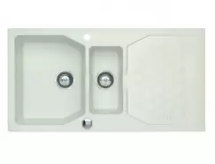 Chiuveta bucatarie compozit doua cuve alba, Alveus Sensual 70 imagine