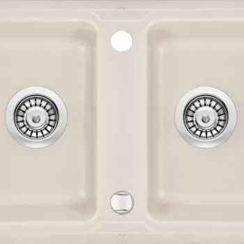 Chiuveta bucatarie compozit doua cuve bej mat Deante Zorba imagine