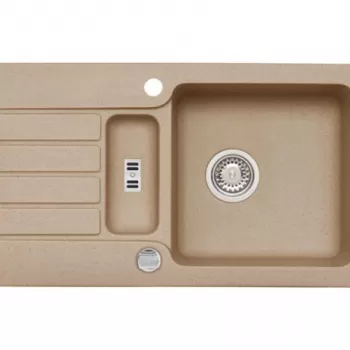 Chiuveta bucatarie compozit doua cuve bej melange Alveus Niagara 70 imagine