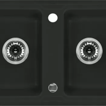 Chiuveta bucatarie compozit doua cuve grafit metalic Deante Zorba imagine