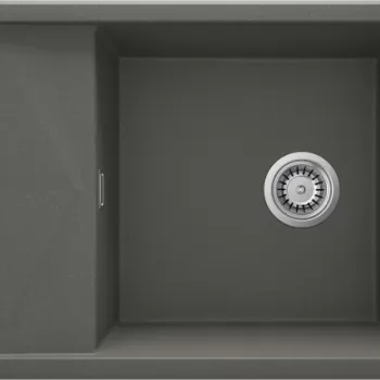 Chiuveta bucatarie compozit dreptunghiulara cu picurator antracit mat Deante Magnetic imagine