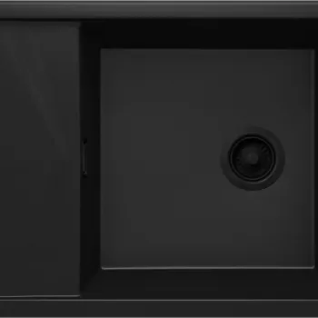 Chiuveta bucatarie compozit dreptunghiulara cu picurator negru mat Deante Magnetic imagine
