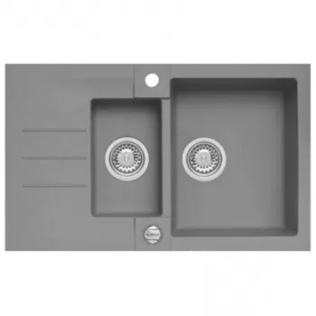 Chiuveta bucatarie compozit gri mat Alveus rock 70 imagine