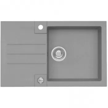 Chiuveta bucatarie compozit gri mat cu picurator Alveus rock 130 imagine