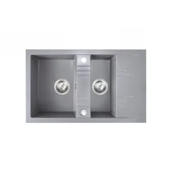 Chiuveta bucatarie compozit gri mat Ferro Mezzo imagine