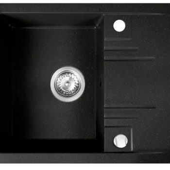 Chiuveta bucatarie compozit negru lucios Ferro Mezzo imagine