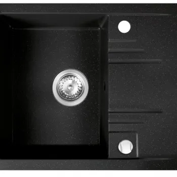 Chiuveta bucatarie compozit negru lucios Ferro Mezzo imagine