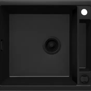 Chiuveta bucatarie compozit negru mat fara picurator Deante Magnetic imagine