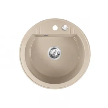 Chiuveta bucatarie compozit rotunda bej mat Ferro Mezzo imagine