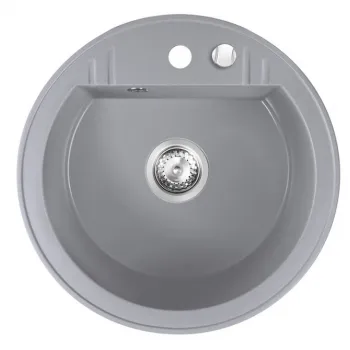 Chiuveta bucatarie compozit rotunda gri mat Ferro Mezzo imagine