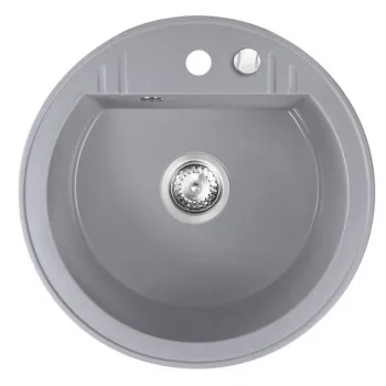 Chiuveta bucatarie compozit rotunda gri mat Ferro Mezzo imagine