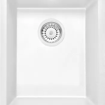 Chiuveta bucatarie compozit sub blat alb mat 38 cm Deante Corda imagine