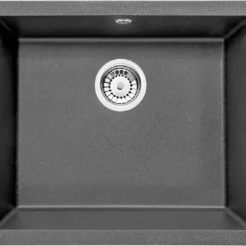 Chiuveta bucatarie compozit sub blat antracit metalic 55 cm Deante Corda imagine