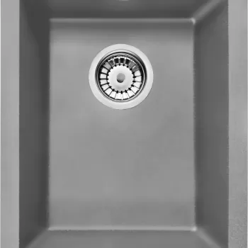 Chiuveta bucatarie compozit sub blat gri mat 38 cm Deante Corda imagine