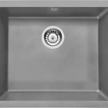 Chiuveta bucatarie compozit sub blat gri mat 55 cm Deante Corda imagine