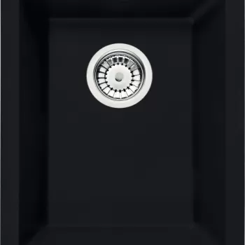 Chiuveta bucatarie compozit sub blat negru mat 38 cm Deante Corda imagine