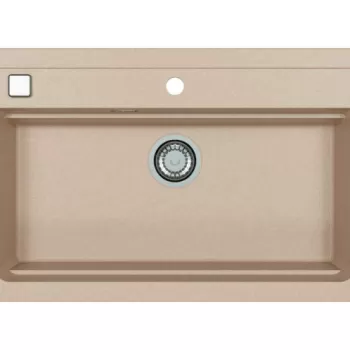 Chiuveta bucatarie crem mat, material compozit cu sifon pop-up inclus, Alveus Atrox 40 imagine