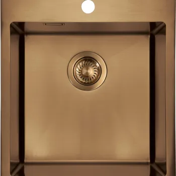 Chiuveta bucatarie din inox, bronz, 45x50.5 cm, Deante Olfato Precious imagine