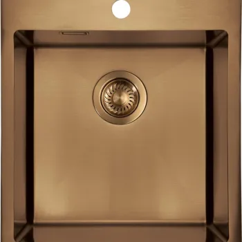 Chiuveta bucatarie din inox, bronz, 45x50.5 cm, Deante Olfato Precious imagine