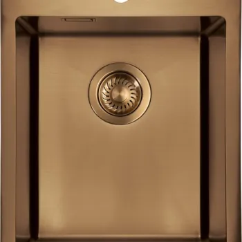 Chiuveta bucatarie din inox, bronz, 50.5x39 cm, Deante Olfato Precious imagine