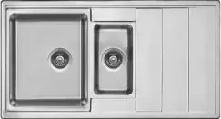 Chiuveta bucatarie doua cuve inox cu picurator crom Deante, Bolero imagine